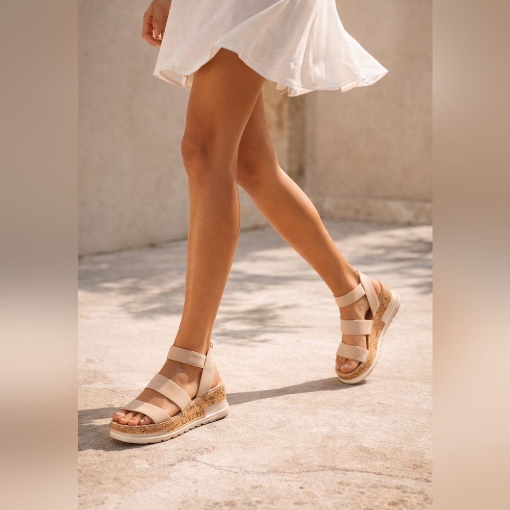 Steve Madden Beige Strappy Sandals